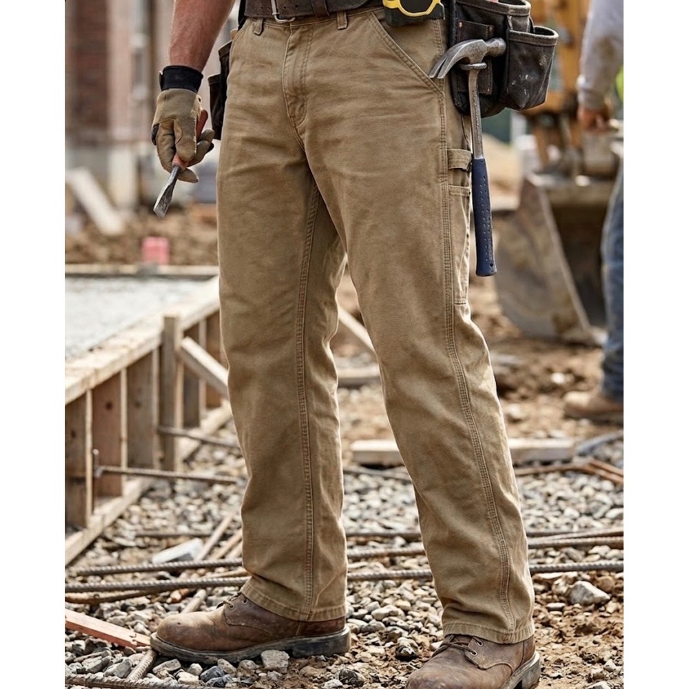 Wolverine Mens Brown‎ Canvas Work Pants 40x32 Rugged Duck Carpenter Utility